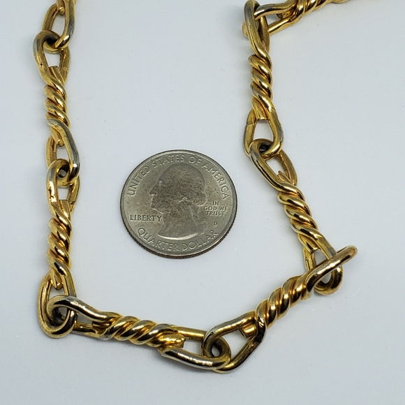 SOLD Vintage Christian Dior Twist Barbed Link Necklace - Picture 5 of 9
